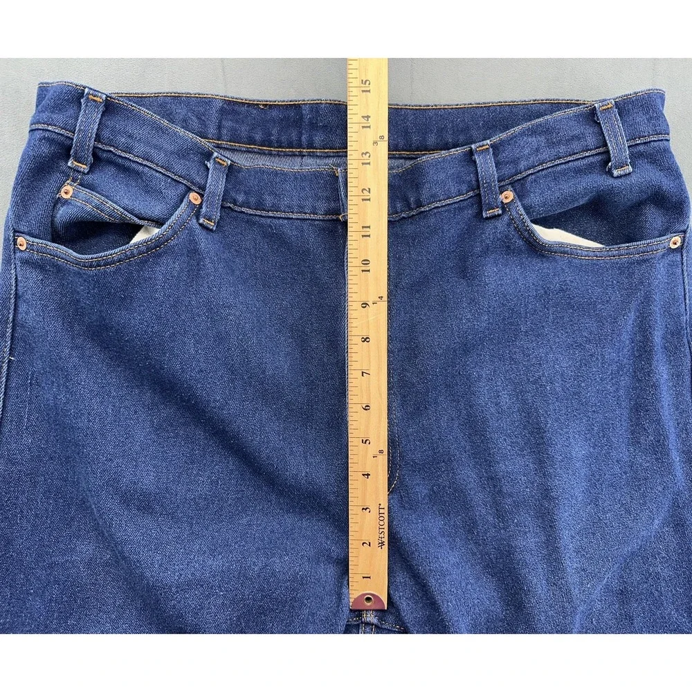 Vintage Levis Jeans Mens 42x32 Actual 39x30 Dark Blue Straight Leg USA Red Tag